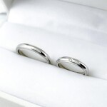 ◆海のエメラルドブル－ペアリング◆肌に優しい ステンレス＊サイズ・刻印オ－ダ－メイド/指輪☆アレルギ－フリ－（2本価格）