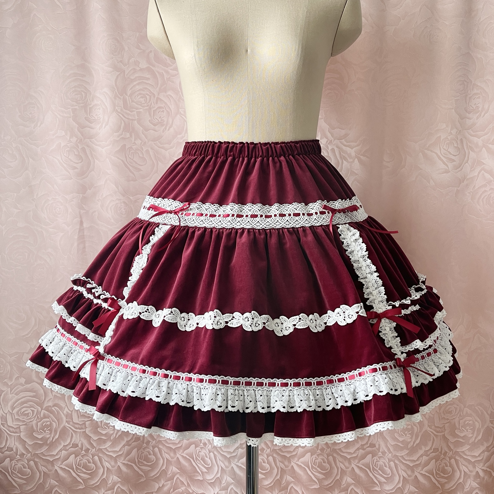 受注 2wayピンタックレースエプロン オフ白 受注 2wayピンタックレースエプロン オフ白