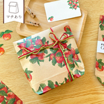 ヒメリンゴのギフトバッグ〈5枚入〉マチあり紙袋 ペーパーバッグ ラッピング袋 林檎 かわいい クリスマス バレンタイン