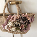 シックな花かごバック