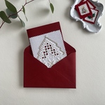 【クリスマス】ハーダンガー刺繍カード/クリスマスツリー 