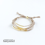Cord Bracelet 〜 beige pipes