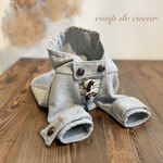 [犬服] 洗えるウールダッフルコート　選べるパイピング　(送料無料) 3S〜2L