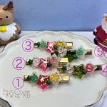 🎅クリスマスヘアクリップ🎄　サンタクロース　手袋　ツリー　ヘアクリップ　可愛い　雪　冬　赤　緑　星型　プレゼント　パーティー　お揃い　親子　