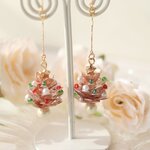小さな松ぼっくりツリーのピアス/イヤリング