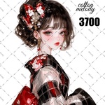 original sticker « no.3700 »     //     人物ステッカー オリジナルステッカー オリジナル人物ステッカー ステッカー cotton melody 