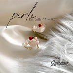 【ｲﾔｰｶﾌ】perle(ﾍﾟﾙﾙ)red❤️/マザーオブパールの星イヤーカフ«推しカラー»