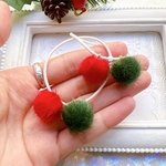 ポイント使いに♡ クリスマス　ポンポン　ヘアゴム　キッズ　女の子　キッズヘアゴム　子供ヘアゴム　ヘアアクセ　ヘアアクセサリー　髪ゴム　幼稚園　保育園　小学生　二つ結び　ツインテール