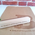*Surely it will be day tomorrow*　消しゴムはんこ
