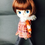 ★オレンジ ミックスウール コート★くま太郎 ブライス洋服