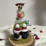ペアパグちゃんのクリスマスツリー 黄緑