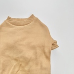 リブニットTシャツ💛M