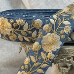 1メートル　数量限定　[実物のお色味と違う場合があります] インド刺繍リボン　花　インド刺繍　スパンコール　刺繍リボン　リボン　りぼん