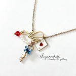 🩵🗝 Wonderland series✵ 『 Alice 』 name mini necklace 《 ♥️ 》  ステンレス鋼  約50cmチェーン  不思議の国のアリス 
