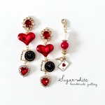 ⏱♥️Wonderland series ✵ Queen red earring / おまけチャーム付   ピアス ・ イヤリング   ハートの女王