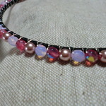 ビーズのカチューシャ　ピンク　＊M19＊