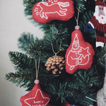 刺繍クリスマスオーナメント　3個セット