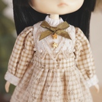 1/6ドール・ヨーク切り替えワンピース（さくらんぼ柄）