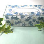 紫陽花の押し花ティシュケース