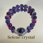 フローライト　ブレスレット　高品質　ディープカラー　　　天然石ブレスレット　Selene crystal