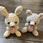 お座りあみぐるみ　くま&うさぎ