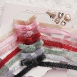 再販《ライトベージュ》10mm幅シャイニーラメ・ポリエステルリボンテープ/1m