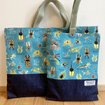 手提げ　レッスンバッグ　靴袋　昆虫