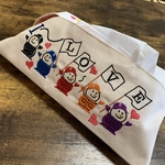 送料無料　Snowman  箱ティッシュカバー　スノーマン　雪だるま　刺繍　ボックスティッシュケース　ティッシュケース