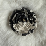 《即納品》Black×White×金箔　Flower【object17】
