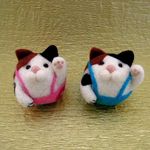 羊毛フェルト　まん丸三毛猫part2
