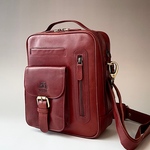 英国デザイン牛革かばんValise Tall Boxショルダー ラスティ