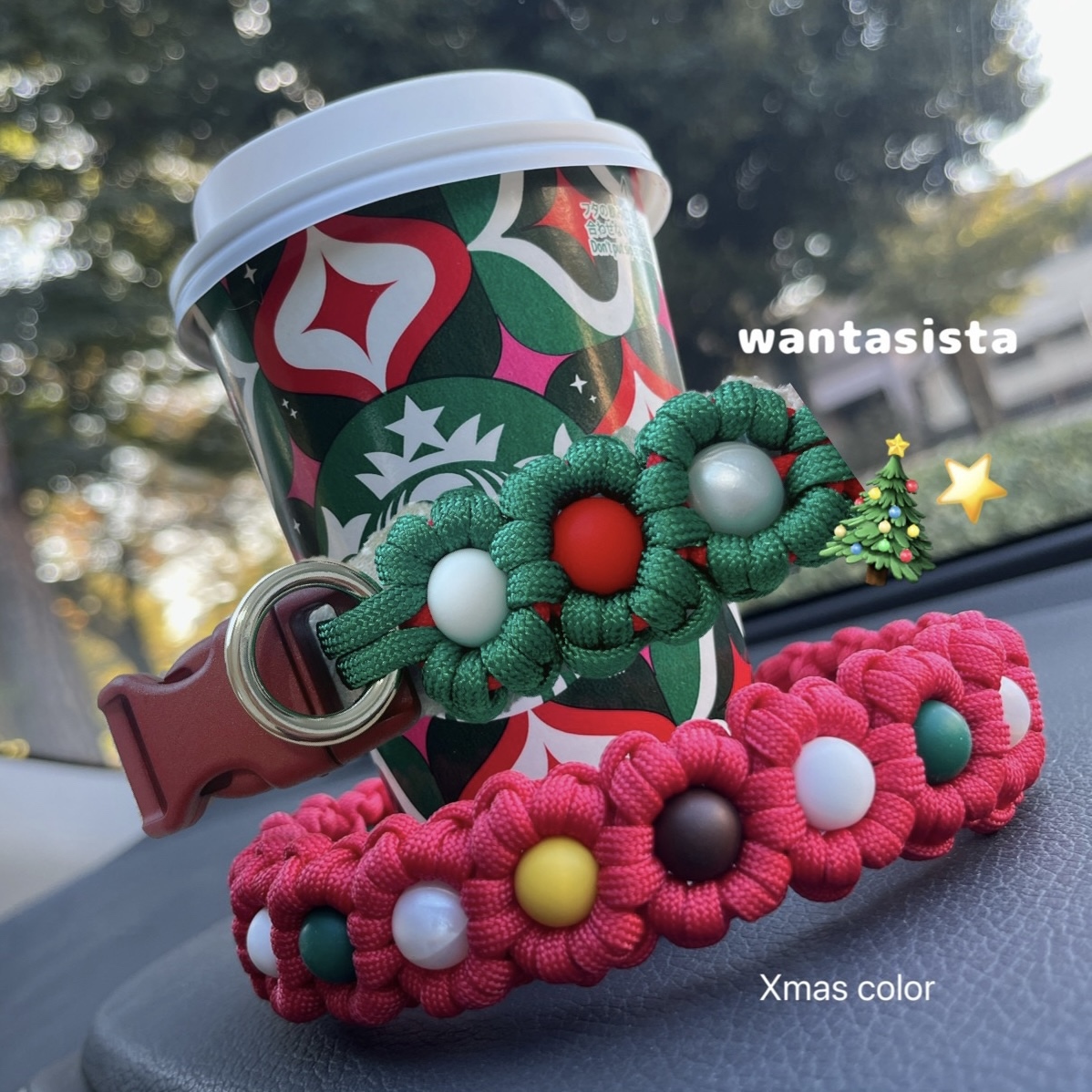 受注製作 お花のチャーム付き首輪パラコード｜Yahoo!フリマ（旧