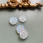 【1コずつ販売】JIRI＊IVANA#czech beads#チェコビーズ　flower22㍉ vitrailAB crystal luster