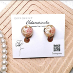 うる艶 かすみ草ドライフラワー押し花ハンドメイド ピアス