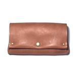 縫製のないふんわり長財布（牛革/プルアップ/ヌバック仕上げ/Pink Brown）
