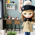 ヘリンボーンコートイエローベージュ(クリスマス)
