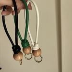 wood cord strap／ハンディストラップ ショートストラップ スマホストラップ  