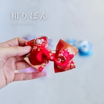 和りぼん（クロス）／ヘアクリップ、バレッタ、チョーカー、アクセサリー、蝶ネクタイ、リボン、犬、猫、クリスマス