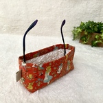 ちょい置きメガネ　メガネ置き　ペンケース　ふわふわファー 【VAレッド】