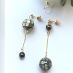 (再販)ミラーボールイヤリング/ピアス