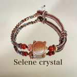 亀の王様　アラシャン　マクラメ編み　ブレスレット　　　天然石ブレスレット　Selene crystal