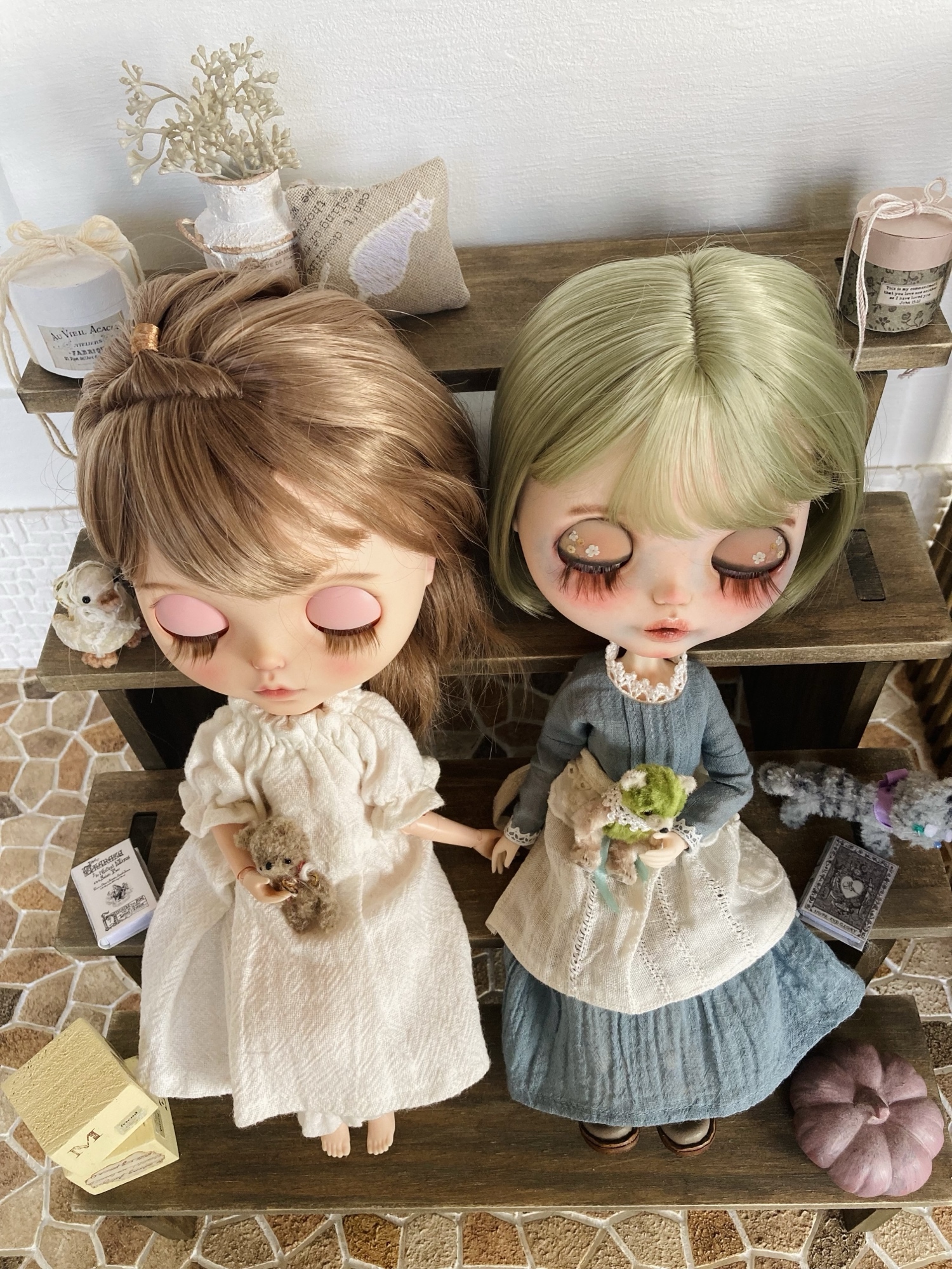 3way天板組み立て式階段-ミニチュア ハウス 背景ボード ブライス リカ