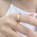 新作𖤐波 ウェーブ 鏡面仕上げ SV925リングR2444