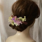 flower garland*秋色アジサイのバックカチューシャ