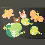 壁面飾り 春 あおむしキャベツ 1月2月3月4月 手作り 画用紙 保育 幼稚園