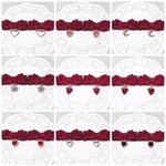 大きめサイズあり♡ 赤　ツイードリボン　ヘアクリップ　バレンタイン　キラキラ　量産型　ヘアアクセサリー　推し色　推しカラー　リボン　デート　ヘアメ　ヘアメイク　ライブ　ワインレッド　可愛い　かわいい