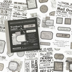 ラベル＆英字シールブック ブラック<S797>