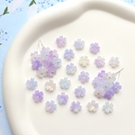 オリジナル新作★10mm ネモフィラ　桜　芝桜　サクラソウ　アセテートパーツ　ブルー×パープル×ホワイトグラデーション