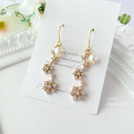 煌めく✨ジルコニアの雪降るピアス❄️ （イヤリング）　クリスマスピアス