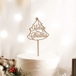 木製ケーキトッパー | Merry Christmas | type C